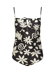 Yours Curve Black Folkloric Floral Swimsuit - Image 6 of 7
