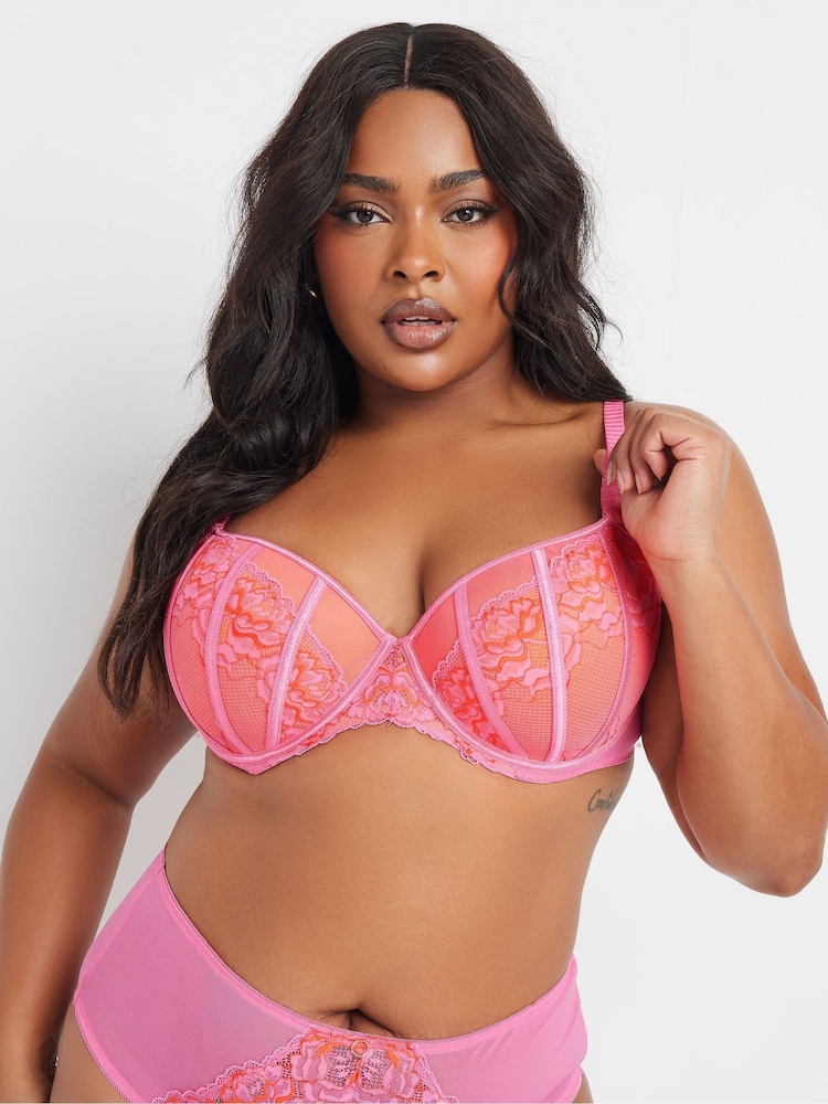 Yours Curve Contrast Padded Plunge Bra - Изображение 1 из 7