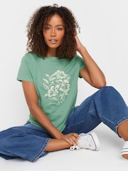 M&Co Green Crew Neck 100% Cotton T-Shirt - Image 1 of 5