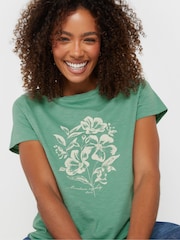 M&Co Green Crew Neck 100% Cotton T-Shirt - Image 4 of 5