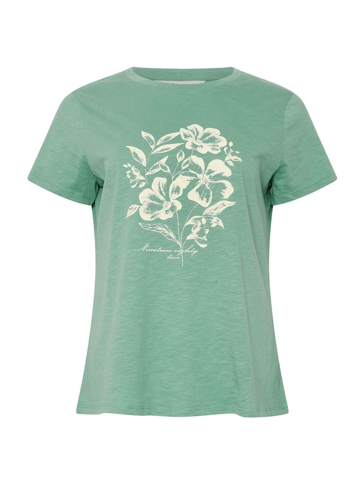 M&Co Green Crew Neck 100% Cotton T-Shirt - Image 5 of 5