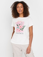 M&Co White Crew Neck 100% Cotton T-Shirt - Image 1 of 5
