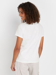 M&Co White Crew Neck 100% Cotton T-Shirt - Image 3 of 5
