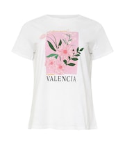 M&Co White Crew Neck 100% Cotton T-Shirt - Image 5 of 5