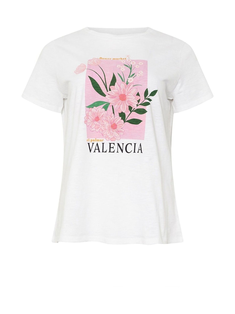 M&Co White Crew Neck 100% Cotton T-Shirt - Image 5 of 5