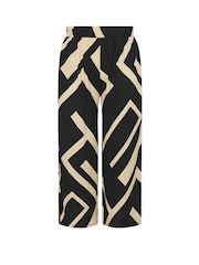 Yours Curve Black Crinkle Wide Leg Trousers - Image 5 of 5