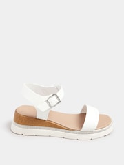 Blanco tiz - Yours Curve Wide Fit Flatform Gem Sandals - Imagen 2 de 4