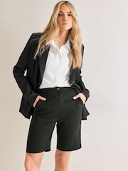 Long Tall Sally Black Formal Bermuda Shorts - Image 5 of 6