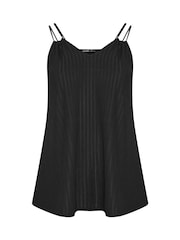 Yours Curve Black Double Strap Camisole - Image 5 of 5