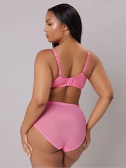 Yours Curve Pink Butterfly Embroidered Bra - Image 3 of 6