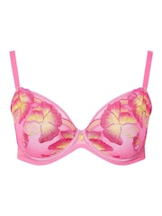 Yours Curve Pink Butterfly Embroidered Bra - Image 5 of 6