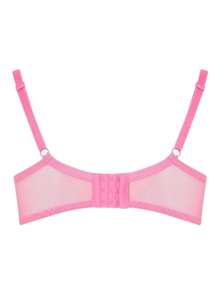 Yours Curve Pink Butterfly Embroidered Bra - Image 6 of 6