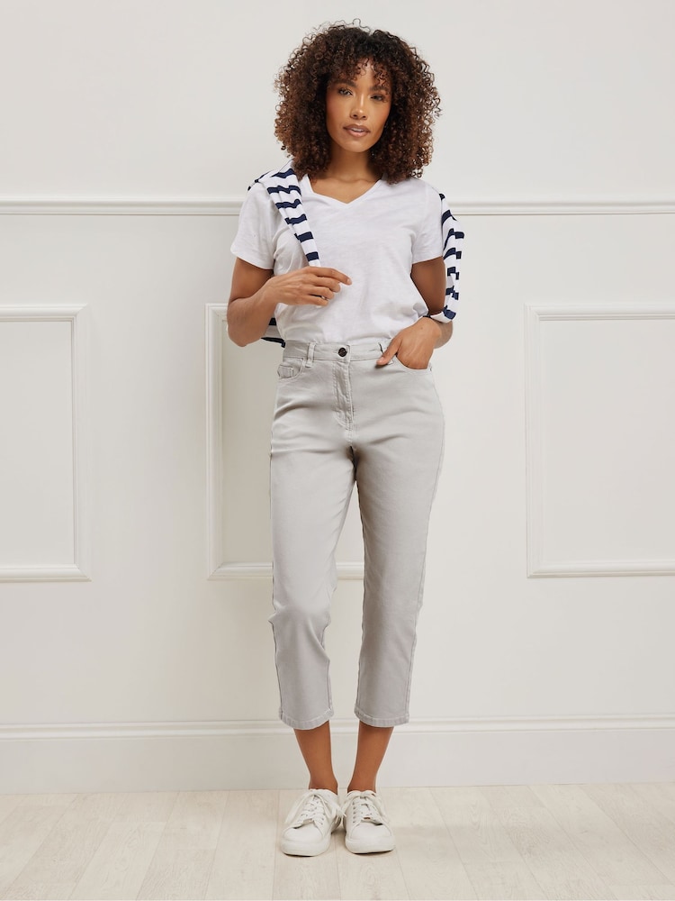 M&Co Grey Cropped Jeans - Image 1 of 5