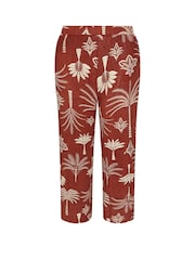 Yours Curve Brown Dry Plisse Co-Ord Trousers - Image 5 of 5