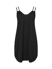 Yours Curve Black Cami Double Strap Dress - Image 5 of 5