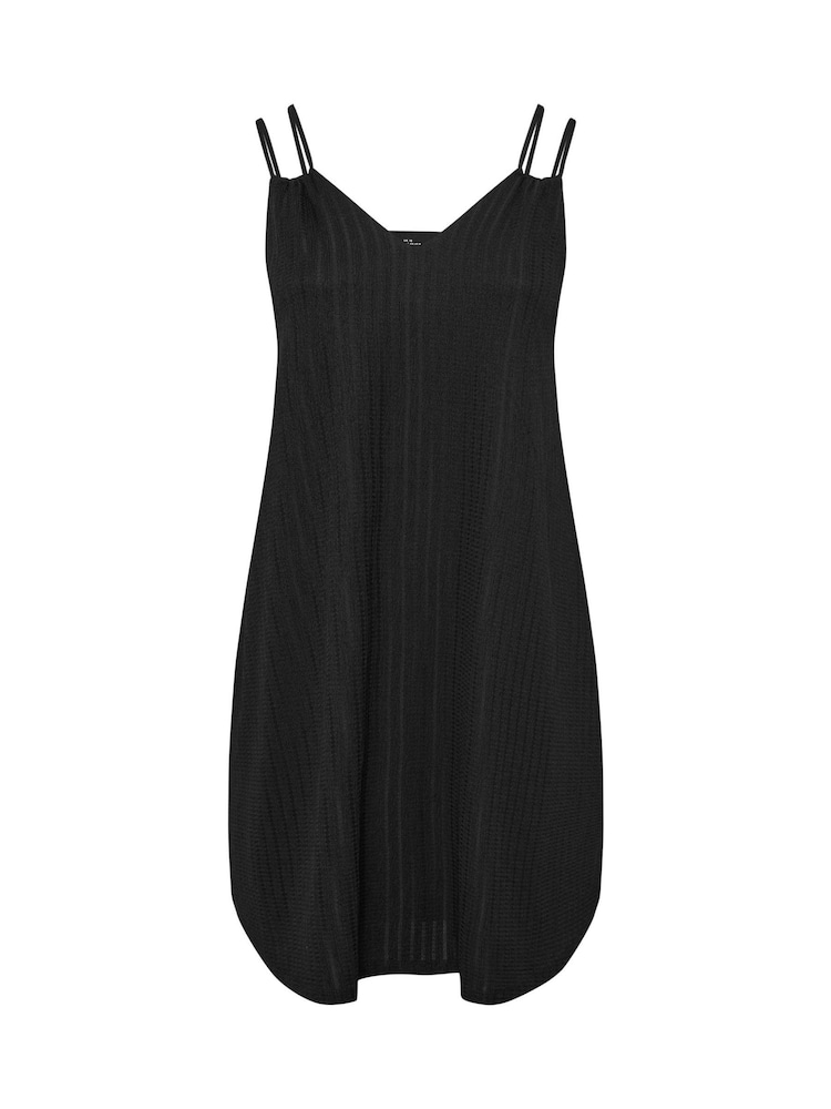 Yours Curve Black Cami Double Strap Dress - Image 5 of 5