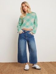 PixieGirl Petite Green Checked Jumper - Image 2 of 5