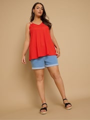 Yours Curve Orange Double Strap Camisole - Image 2 of 5