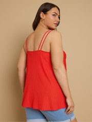 Yours Curve Orange Double Strap Camisole - Image 3 of 5