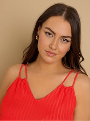 Yours Curve Orange Double Strap Camisole - Image 4 of 5