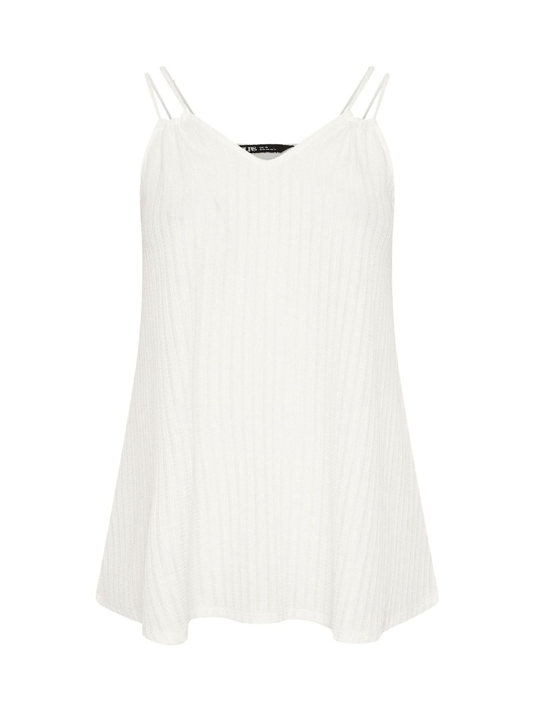 Yours Curve White Double Strap Camisole - Image 5 of 5