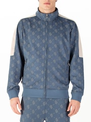 Luke 1977 Blue Ronaldo Denim Zip Sweater - Image 1 of 8