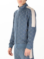 Luke 1977 Blue Ronaldo Denim Zip Sweater - Image 3 of 8
