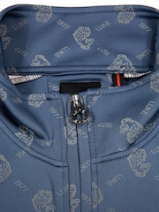 Luke 1977 Blue Ronaldo Denim Zip Sweater - Image 7 of 8