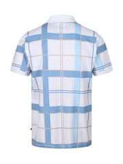 Luke 1977 Blue 100% Cotton Hadrianswhite Denim Check Polo Shirt - Image 5 of 7