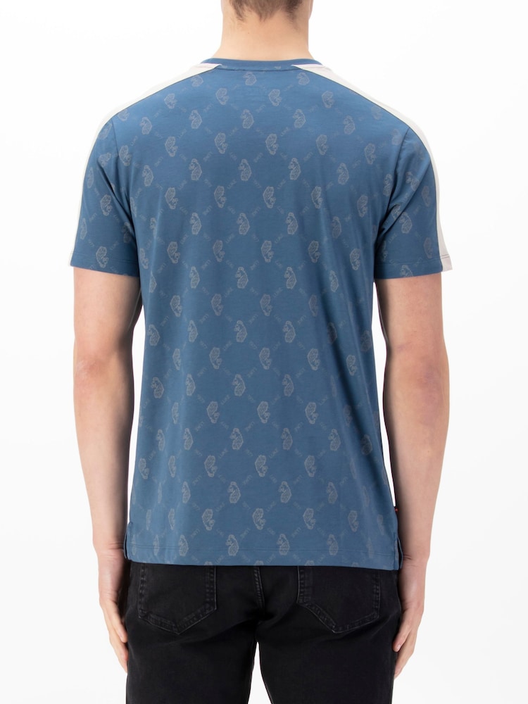 Luke 1977 Blue 100% Cotton Ramos Denim Blue T-Shirt - Image 2 of 6 Luke 1977 Blue 100% Cotton Ramos Denim Blue T-Shirt - Image 2 of 6