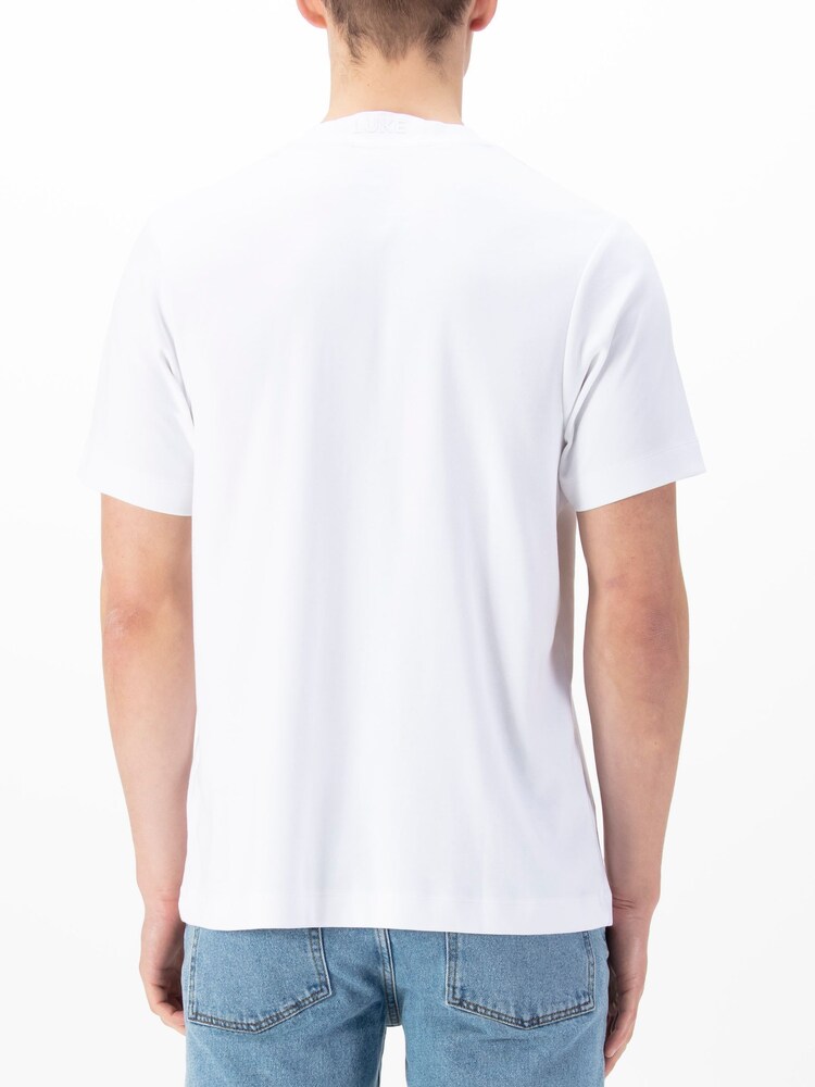 Luke 1977 100% Cotton Glaze Relaxed Fit White T-Shirt - Image 2 of 6 Luke 1977 100% Cotton Glaze Relaxed Fit White T-Shirt - Image 2 of 6