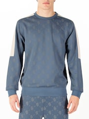 Luke 1977 Blue Gazzas Tears Denim Sweatshirt - Image 1 of 8