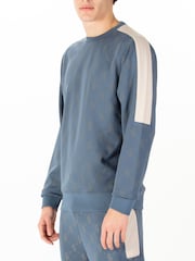 Luke 1977 Blue Gazzas Tears Denim Sweatshirt - Image 3 of 8