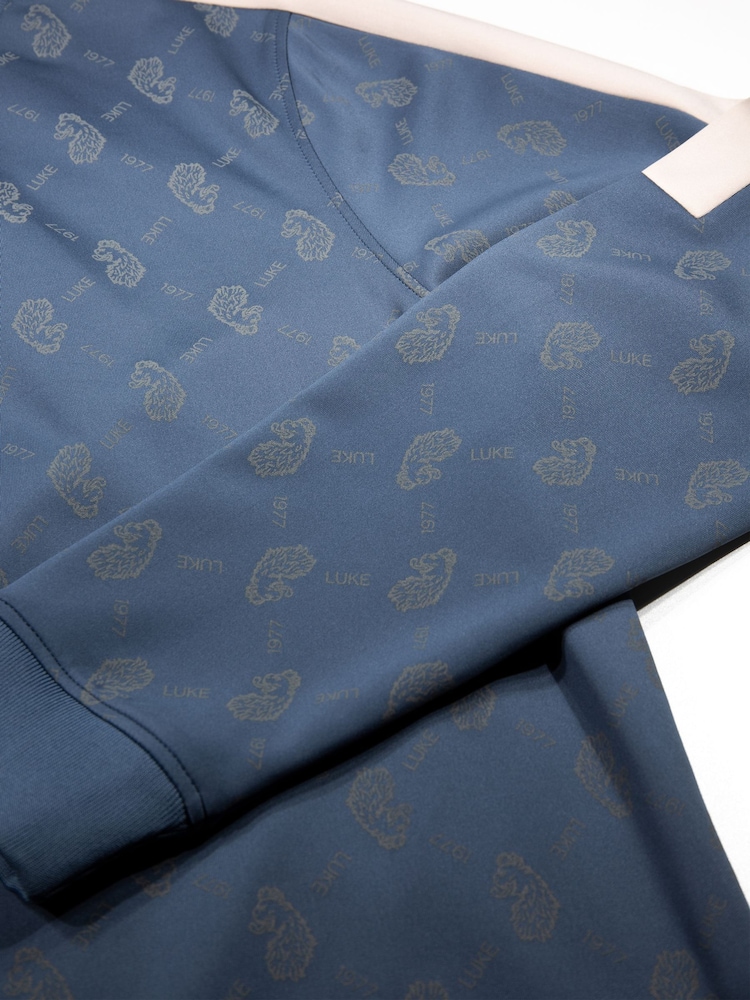 Luke 1977 Blue Gazzas Tears Denim Sweatshirt - Image 8 of 8