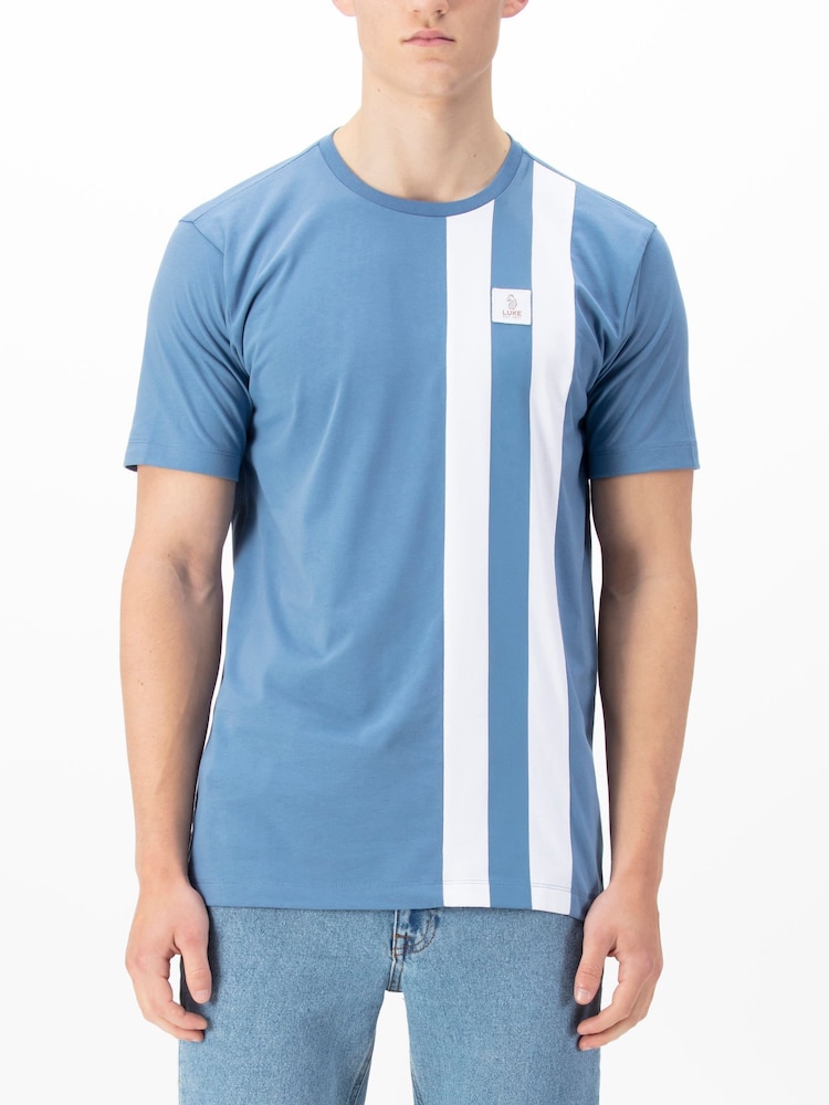 Luke 1977 Blue 100% Cotton Edale T-Shirt - Image 1 of 6