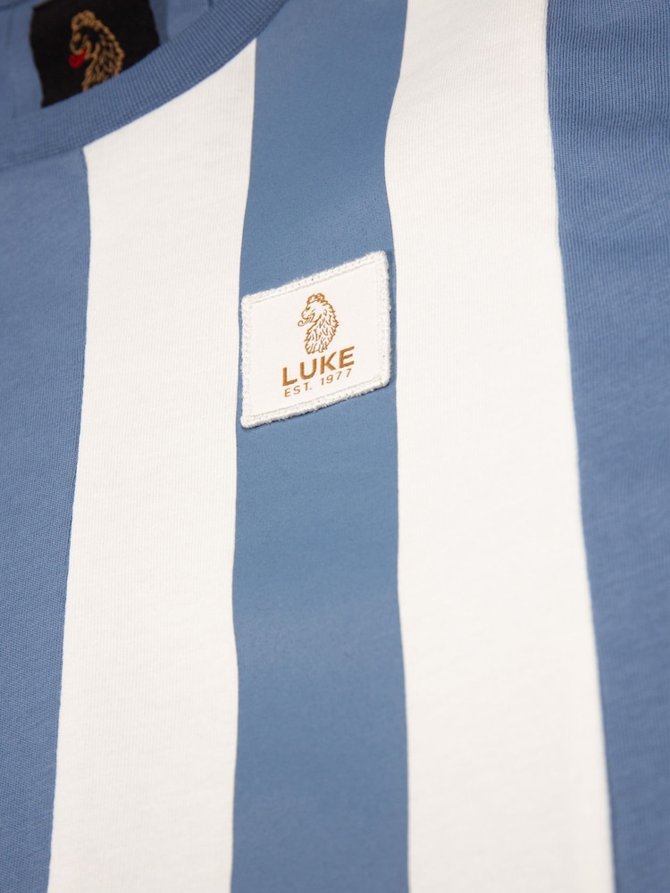 Luke 1977 Blue 100% Cotton Edale T-Shirt - Image 6 of 6