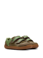 Clarks Green Standard Fit (F) Toddler Dinosaur Print RD Flash Snap Shoes - Image 4 of 7