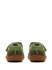 Clarks Green Standard Fit (F) Toddler Dinosaur Print RD Flash Snap Shoes - Image 5 of 7
