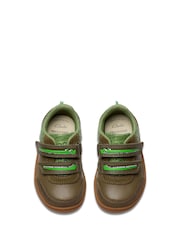 Clarks Green Standard Fit (F) Toddler Dinosaur Print RD Flash Snap Shoes - Image 6 of 7