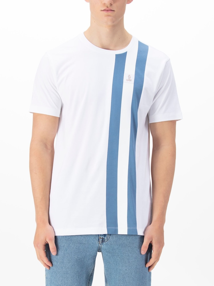 Luke 1977 Blue 100% Cotton Edale T-Shirt - Image 1 of 6
