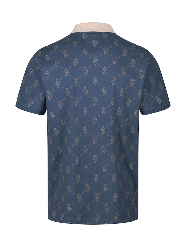 Luke 1977 Henderson Denim Blue 100% Cotton Polo Shirt - Image 5 of 5