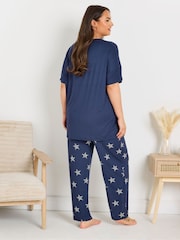 Yours Curve Free Spirit Dreamer Wide Leg Pyjamas Set - صورة 3 من 5