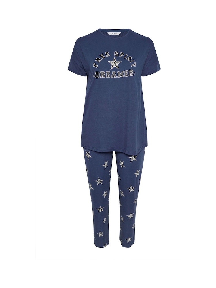 Yours Curve Free Spirit Dreamer Wide Leg Pyjamas Set - صورة 5 من 5