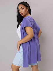 Morado - Yours Curve Grown On Sleeve Cover-Up - Imagen 3 de 5