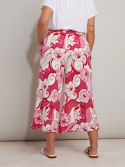 Yours Curve Pink Jersey Midaxi Culottes - Image 3 of 5