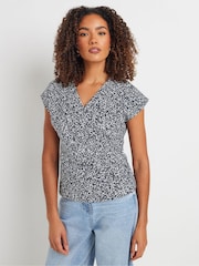 M&Co Jersey Wrap Top - Image 1 of 4