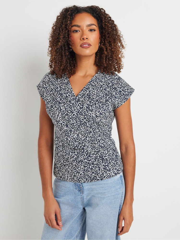 M&Co Jersey Wrap Top - Image 1 of 4