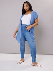 Azul - Yours Curve Grown On Sleeve Cover-Up - Imagen 2 de 5