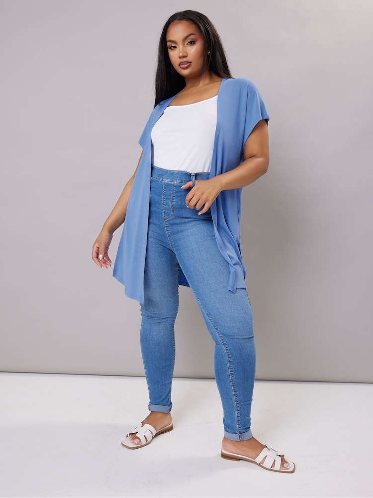 Azul - Yours Curve Grown On Sleeve Cover-Up - Imagen 2 de 5