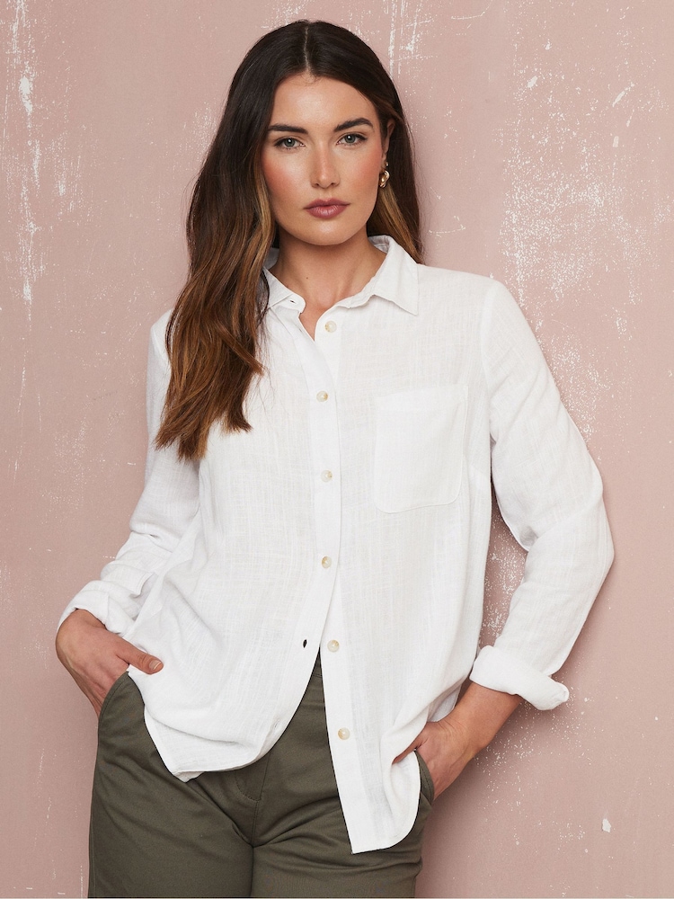 Long Tall Sally White Long Sleeve Containing Shirt - Image 1 of 5 Long Tall Sally White Long Sleeve Containing Shirt - Image 1 of 5